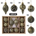 thumbnail image 6 of Black Gold Vintage Embossed Christmas Ornament Set Shatterproof Hanging Baubles for Christmas Tree Holiday Decor, 6 of 9