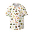 thumbnail image 3 of Goofa Sushi and Rolls Printed Men's Casual Short-sleeved Shirt,Lightweight Breathable Button-down,Summer Casual men's top,Versatile Fashion shirt-Medium, 3 of 7