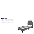 thumbnail image 5 of Twin Size Arched Tufted Platform Bed in Light Gray Fabric, 5 of 13