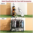 thumbnail image 4 of Golf Bag Storage Garage Organizer,Golf Bag Storage Rack w/Drawer for Golfing Bags, Clubs, Balls, Gadgets, Accessories & Equipment,Golf Bag Stand w/Wheels for Home, Golf Course, 4 of 7