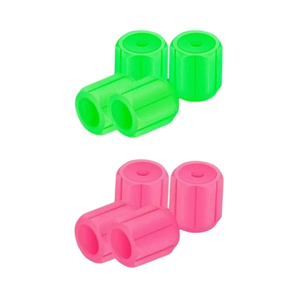 8x Tapas lvula de Neumático de Coche Tapas de Neumático de Bicicleta Iluminadas para Bicicleta Motocicleta rosa y verde