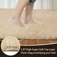thumbnail image 5 of Solid Color Fluffy Rugs, Non-slip Soft Shaggy Floor Carpet Mats & Rugs for Room Decor, Washable Non-slip Modern Area Rug, Modern-style Decorative Carpets for Home Livingroom Bedroom, Beige, 5 of 9