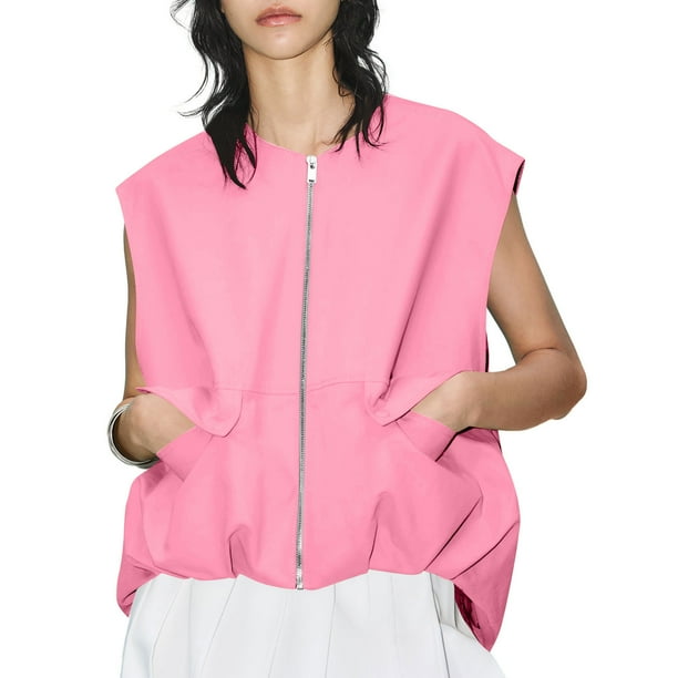 Ailaofu Womens Short Sleeve Jackets Casual Zip Up Sweatshirt Jackets with Pockets Lightweight Coat Tops