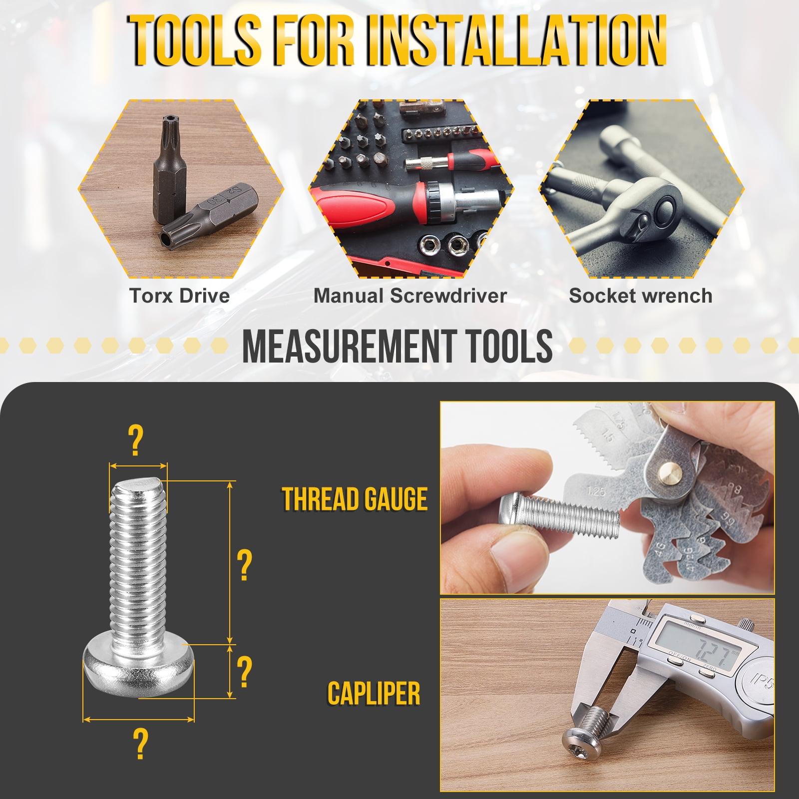 M5x20mm Pan Head Torx Security Screw - 250Pack - Good for Machinery - 304 Stainless Steel Button Head Torx Bolt Star Drive Security Fasteners - Silver Tone