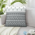 thumbnail image 6 of ZICANCN Vintage Ethnic Gray Aztec Throw Pillow Covers, Bed Couch Sofa Knit Decorative Pillow Covers for Living Room Farmhouse, 16"x16", 6 of 8