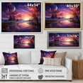 thumbnail image 5 of Designart "Space Landscape Pink Moon Sunrise I" Oversized Landscapes Framed Wall Art - Modern Pink Abstract Landscapes Bedroom Framed Canvas Wall Art, 5 of 7