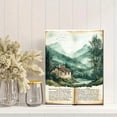 thumbnail image 2 of Qisvanset Framed Canvas Wall Art, 12x16 Inch Matthew Rock House Sage Green Bible Wall Art, 2 of 5