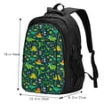 thumbnail image 5 of Vsdgher Dinosaurs and Tropical Leaves and Flowers Print Travel Laptop Backpack, Laptops Backpack with USB Charging Port, Water Resistant Computer Bag Gift for Men & Women, 5 of 7