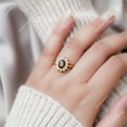 thumbnail image 4 of Garnet Ring Opal Engagement Ring for Women Jewelry,Anniversary Gift Silver Gold Women Ring January Birthstone Gift, 4 of 4