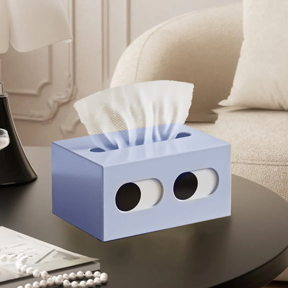 Eespoir Creatives Eyes Tissue Box, Rectangular Paper Towel Box, Table Paper Towel Box, for Table Car Office Desktop Storage, Blue