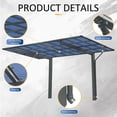 thumbnail image 7 of CarButler 17x9x11ft Metal Outdoor Single Carport Heavy Duty Carport with Aluminum  Frame and Polycarbonate Panels for Outdoor Driveway Car, Truck, 7 of 7