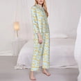 thumbnail image 3 of Daiia Roosters for Women's Long-Sleeved Pajama Set – Soft & Comfortable Sleepwear Button-Up Pajamas Cozy Lounge Wear-Small, 3 of 7