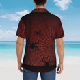 thumbnail image 4 of Balery Spiders On A Web Camisas hawaianas de manga corta para hombre, camisas playeras de corte holgado, camisas de vacaciones con botones,Small, 4 of 7