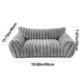 thumbnail image 2 of MIRVAXEN All‑Season Washable Pet Sofa Bed,Pet Bed With Removable Zipper Cover, Base Soft Support Cushion Bed for Dogs and Cats(Gray), 2 of 7
