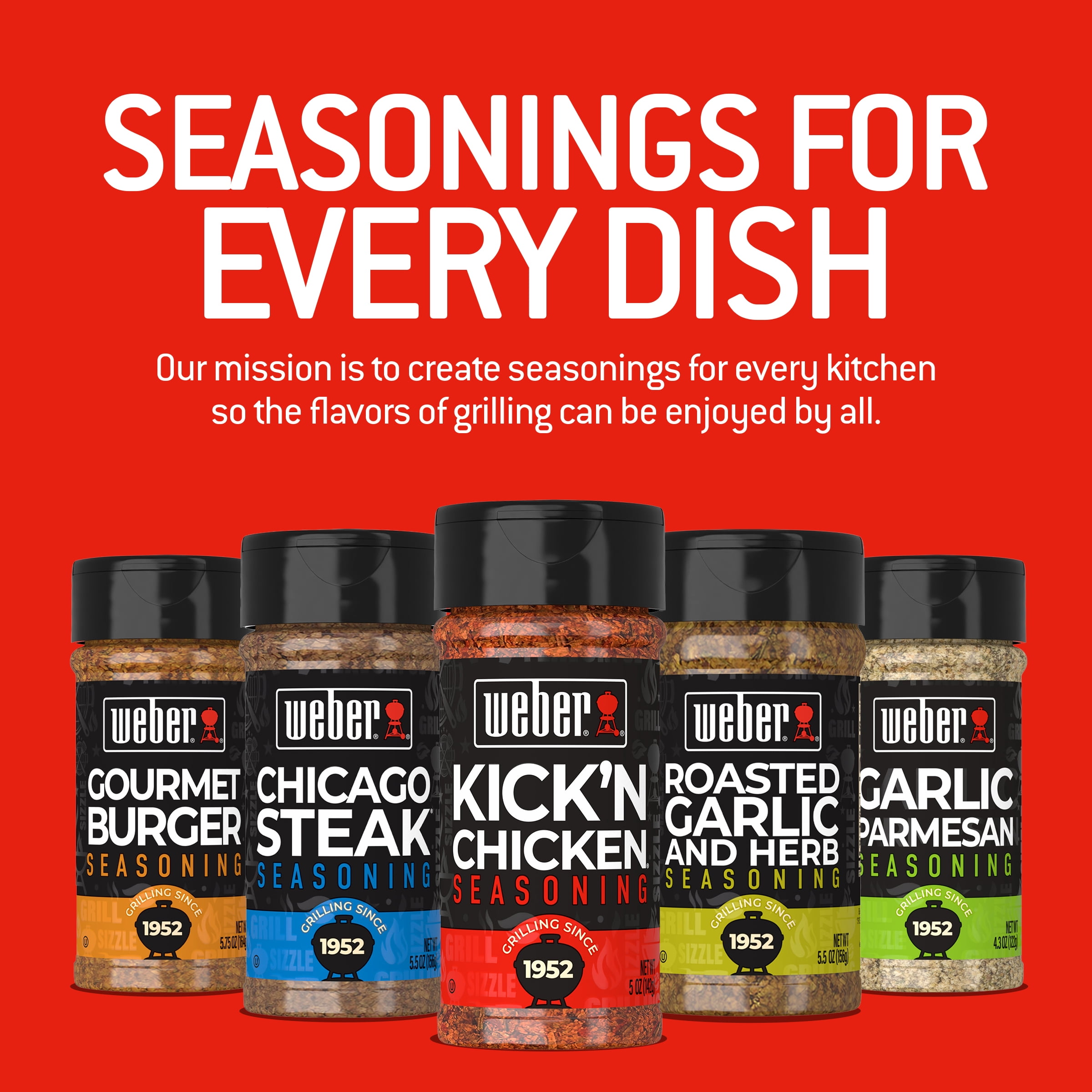Weber Kick'n Chicken Seasoning, Gluten Free, 5 oz