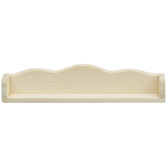 Tiny Wall Mount Rack Decoration Mini House Wall Stand Craft Wooden Mini Wall Shelf Decor