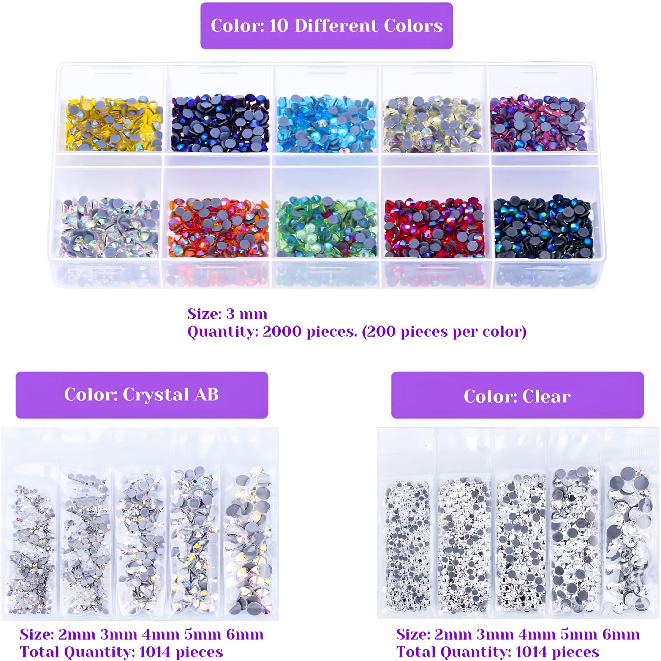 FACEGA Hotfix Applicator with Rhinestones,Hot Fix Rhinestone Applicator Tool Kit with 4028Pcs Rhinestones,7 Different Sizes Tips,Rhinestone Picker Pens and Brush for Cloth Bedazzler Craft