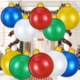 thumbnail image 2 of Bola inflable navideña de 60 cm, bolas decorativas de PVC para árbol de Navidad, bola colgante grande, adornos para patio y fiesta de Año Nuevo, 2 of 5