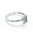 thumbnail image 3 of JeenMata 1.5 Carat Emerald Cut Moissanite - Prong Setting - Solitaire Promise Ring - 18K White Gold Plating Over Silver, 3 of 7