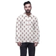 thumbnail image 1 of Atasi Cotton Flex Indian Mens ShirtÂ&nbsp;Printed Spread Collar Short Kurta For Boys, 1 of 1