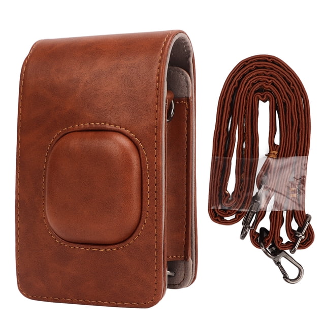 Estuche para cámara instantánea de piel sintética con correa de hombro ajustable de 110 cm y cierre magnético, funda protectora para Fuji Mini LiPlay