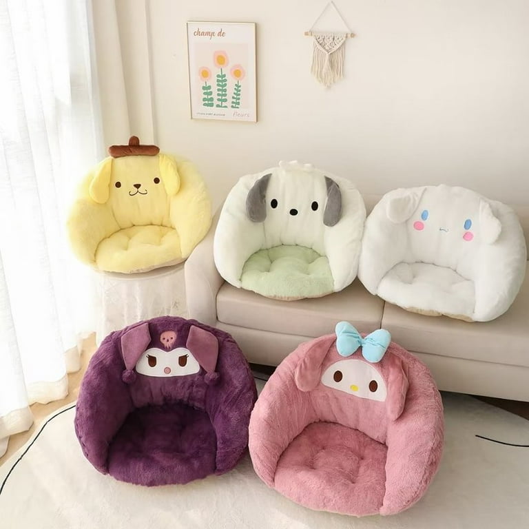 Sanrio Kuromi My Melody Cinnamoroll Cartoon Plush Warm Cushions Hello Kitty Anime Cute Semi Enclosed Chair Cushions