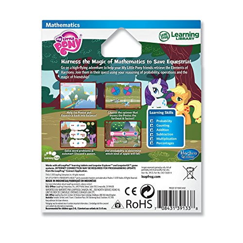 LeapFrog My Little Pony for LeapPad/LeapsterGS MATH Learning Game 4 Tablets NEW 