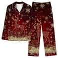 thumbnail image 2 of Wowcloth Women's Christmas Print Pajama Set with Pockets, Cozy Home Loungewear for Home and Daily Wear, 2 of 5