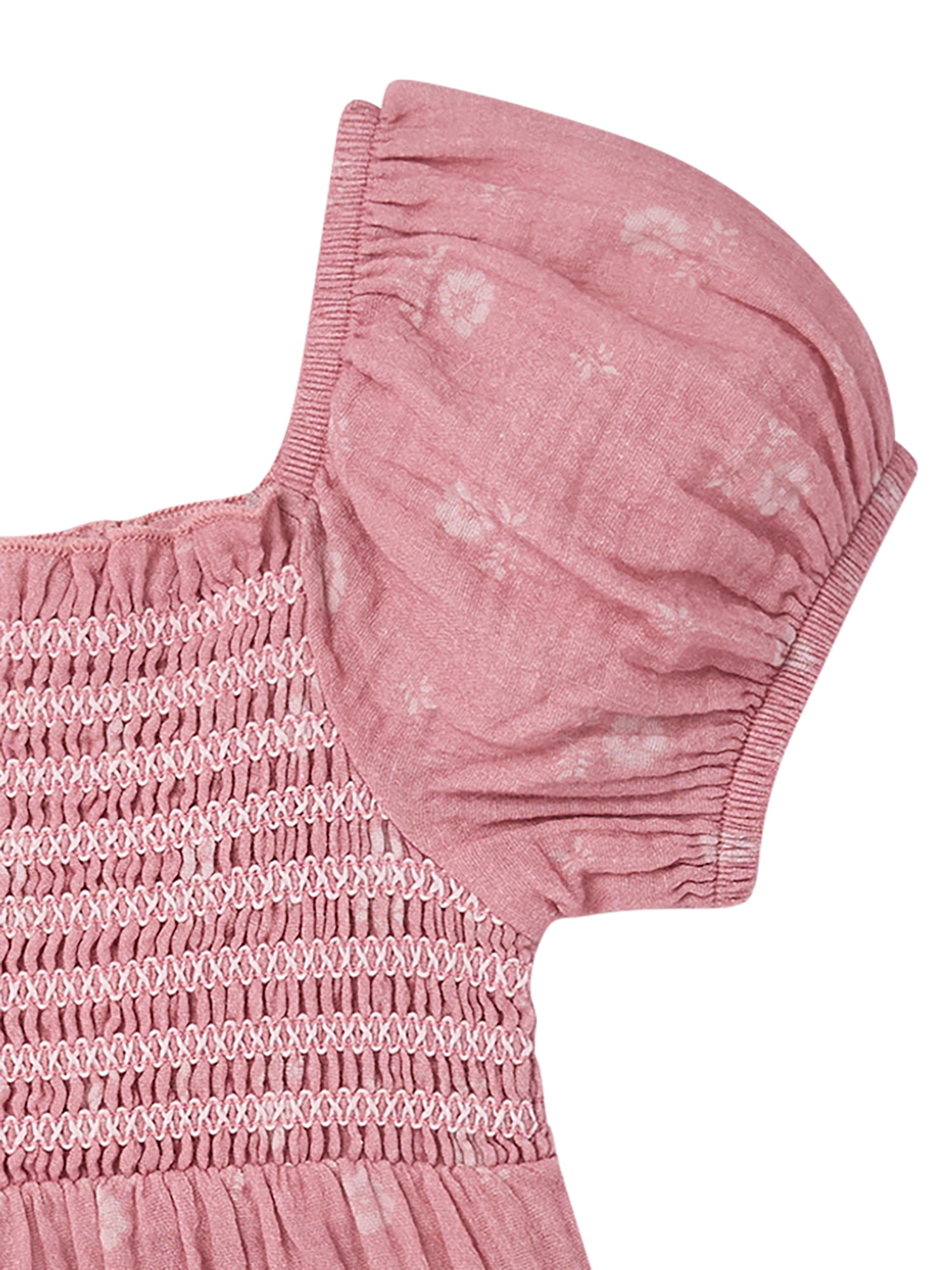 Modern Moments by Gerber Toddler Girl Smocked Romper with Ric Rac, Sizes 12 Months - 5T