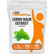 BulkSupplements Lemon Balm Extract Powder - 1g per Serving - 100 Grams (3.5 oz) - 100 Servings
