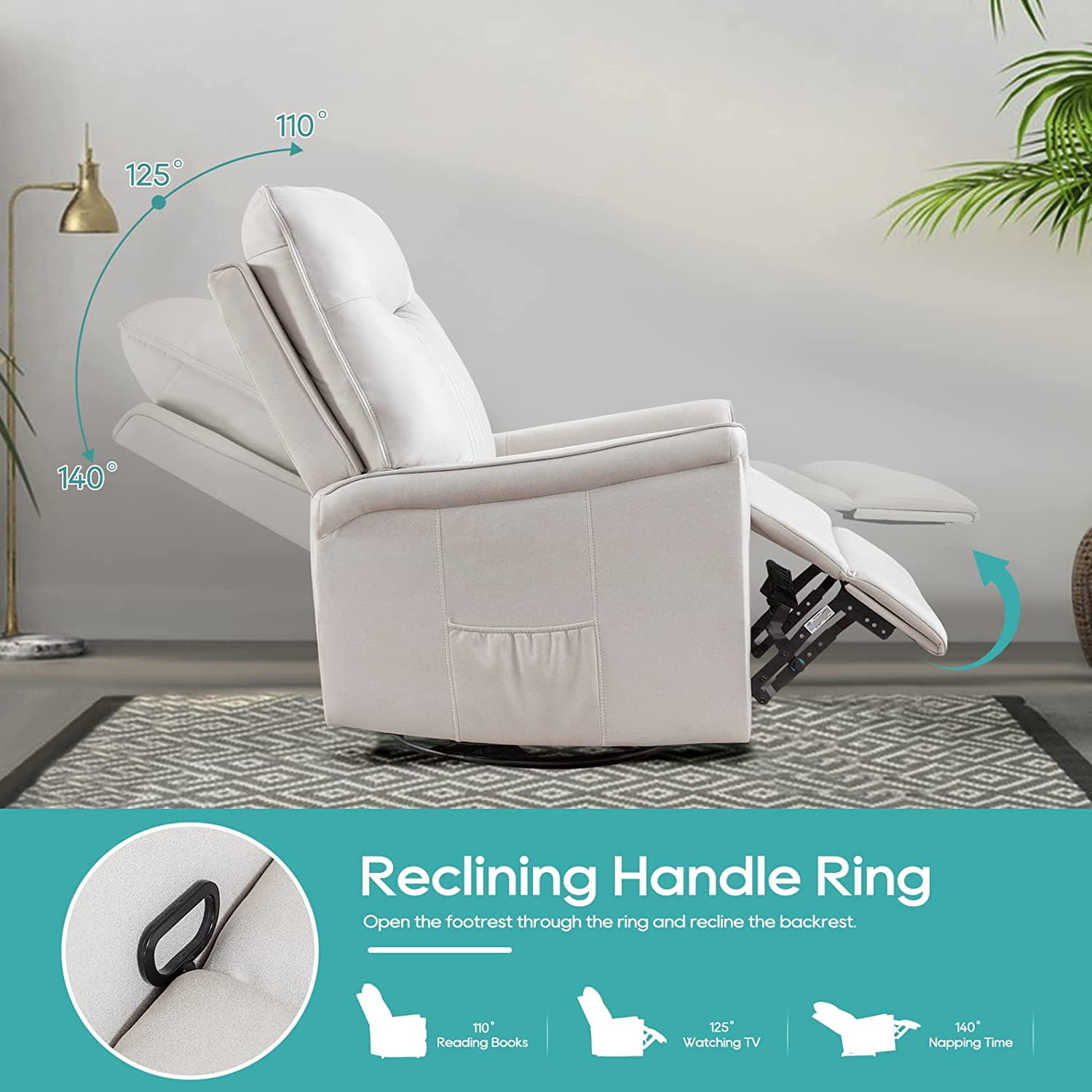 Buy Swivel Rocker Recliner Chairs Manual Swivel Glider Rocker