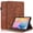 Brown, variant on Tree of Life Embossed Case for Samsung Galaxy Tab S6 Lite Stand, Card Slots, Stylus Loop Blue