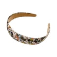 thumbnail image 2 of Fiudx Diadema Estampada de Moda para Mujer con Estampado Floral y Banda Ancha para El Rostro., 2 of 2