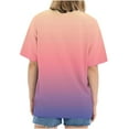 thumbnail image 4 of TAGOLD Womens Plus Size Summer Tops,Womens Plus Size Tops,Fashion Woman Causal Round Neck Printing Blouse Short Sleeve T-Shirt Summer Tops Pink XXL, 4 of 5