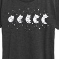 thumbnail image 3 of Instant Message - Cat Moon Phases - Women's Short Sleeve Graphic T-Shirt, 3 of 6