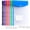 Vertical Version, variant on 11-Hole Expanding File Pockets Assorted Colors, 11‑Hole Expanding File Pockets — 200 Sheet Capacity with Snap Button & Label, Transparent Organizer for 2/3/4 Ring(Vertical Version,6)