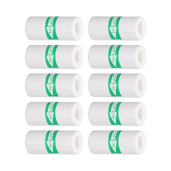 Rollo de Papel Imprimible ANGGREK Papel Para Impresora Térmica Autoadhesivo Multifuncional 10 Rollos 57x25 mm