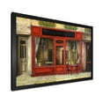 thumbnail image 2 of Red Facade of Charming Shop In Paris Street I 32 in x 16 in Framed Painting Canvas Art Print, by Designart, 2 of 4