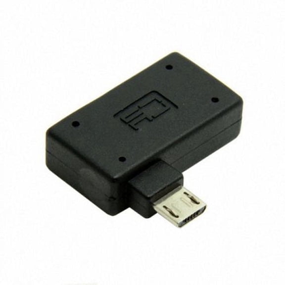 JSER 90 Degree Left Angled Micro USB 2.0 OTG Host Adapter with USB Power for Galaxy S3 S4 S5 Note2 Note3 Cell Phone Tablet