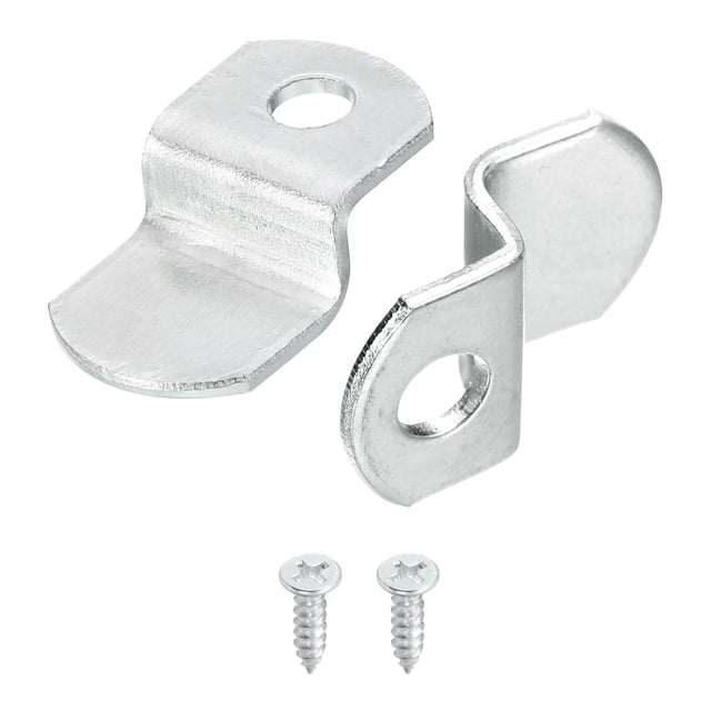 Clips de lienzo Uxcell, Clips de enmarcado de imágenes en forma de Z, Clips de montaje para pintura en lienzo con agujero de montaje y tornillos 1/4" Offset 40
