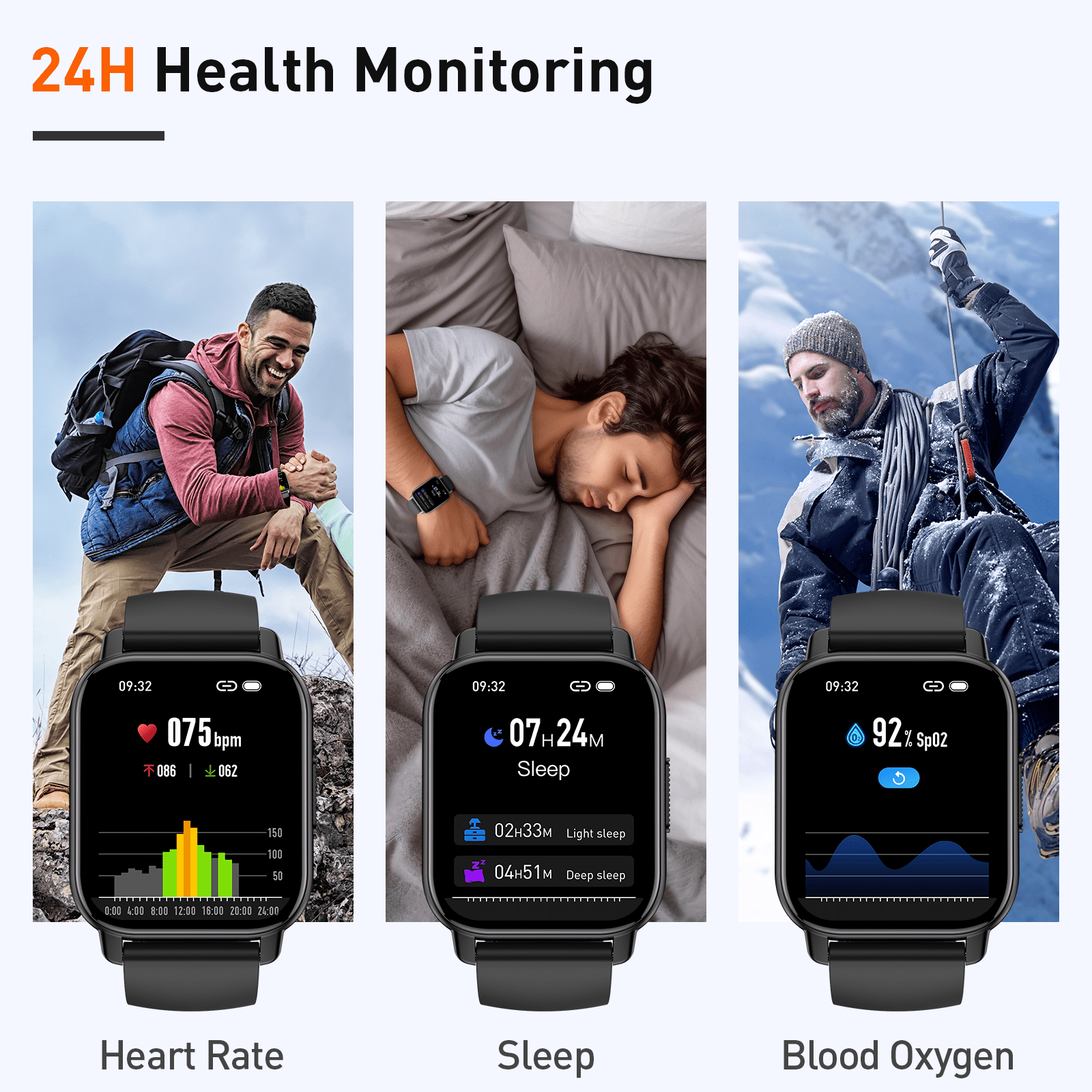 Smart Watch for Men Women, 1.85 Smartwatch (Answer/Make Calls), 112 Sports Modes Fitness Watch, IP68 Waterproof Watches Heart Rate/Sleep Monitor, Pedometer, Activity Tracker for Android iOS, Black