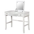 thumbnail image 2 of 2 Piece Wood Vanity Set Sturdy Sabre Legs White Silver, 2 of 4