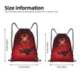 thumbnail image 2 of Xecao Black Spider Web With Spiders Pattern Sports Drawstring Backpack - String Swim Gym Bag with Wet Proof Pocket for Women&Men-Small, 2 of 6
