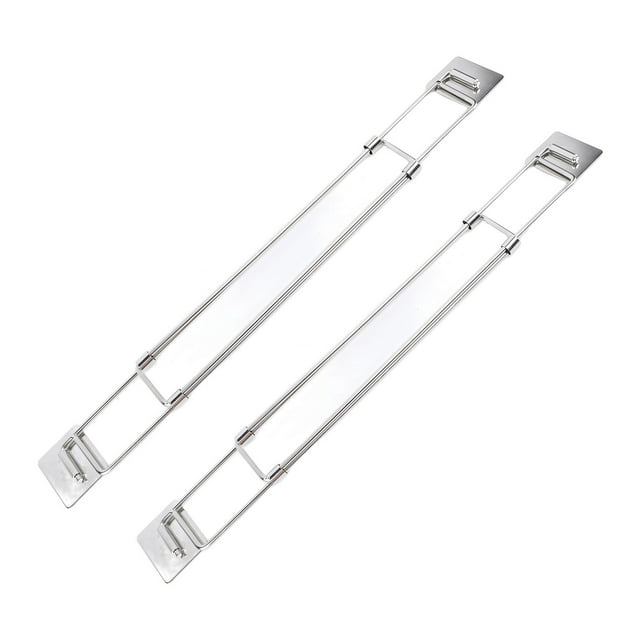 Barre de Réfrigérateur RV, Barre de Rangement d'Angle de Douche RV 2 Pcs 12.5 à 22.5 Po Réglable pour Remorque Yacht