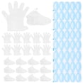 thumbnail image 3 of 1 juego de cubrepiés desechables hidratantes, guantes transparentes desechables, guantes transparentes para pies, 3 of 7