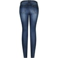 thumbnail image 2 of 2Luver, Women's, Stretchy 5 Pocket Skinny Jeans, Medium Wash, 9, 2 of 2