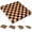 Checkered Square, variant on ANHXN This acacia wood checkered butcher block works as a kitchen chopping board and charcuterie serving tray for meat, fruit, bread and vegetables.
