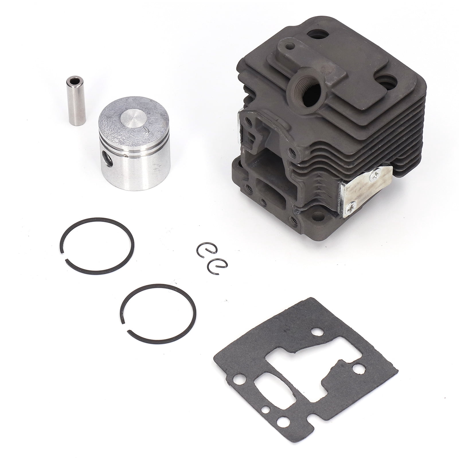 LAZIOEGR 32mm Cylinder Piston Kit Garden Brush Cutter Cylinder Piston Assembly with Gasket for TJ23, Iron Aluminum Material, Professional Replacement Lawn Mower Parts (1.3 inches / 32 mm)