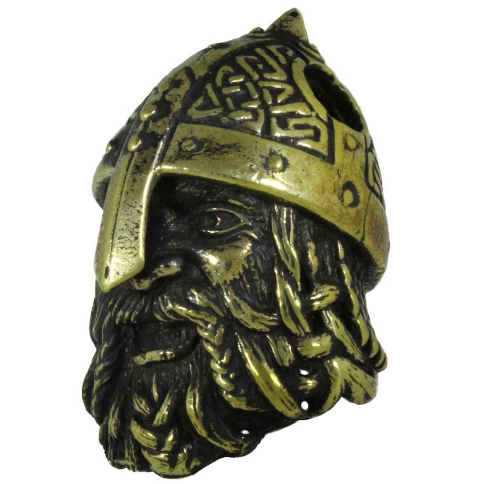 Clan Warrior Viking Paracord / Lanyard Bead in Brass for Jig Pro Shop by Alloy Army of Eurasia