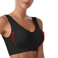 thumbnail image 5 of 3 Pack Sports Bras for Women Medium Support Wirefree Padded Workout Yoga Gym Fitness Bra Multipacks (XL, 3PCS-09), 5 of 7